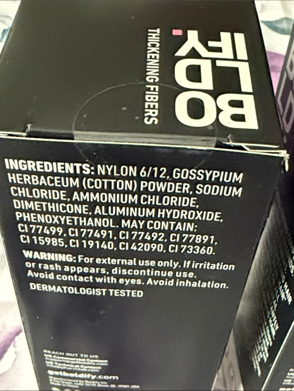 Boldify Hair Thickening Fibers in Black Lot Two 1.97 Oz Bottles
